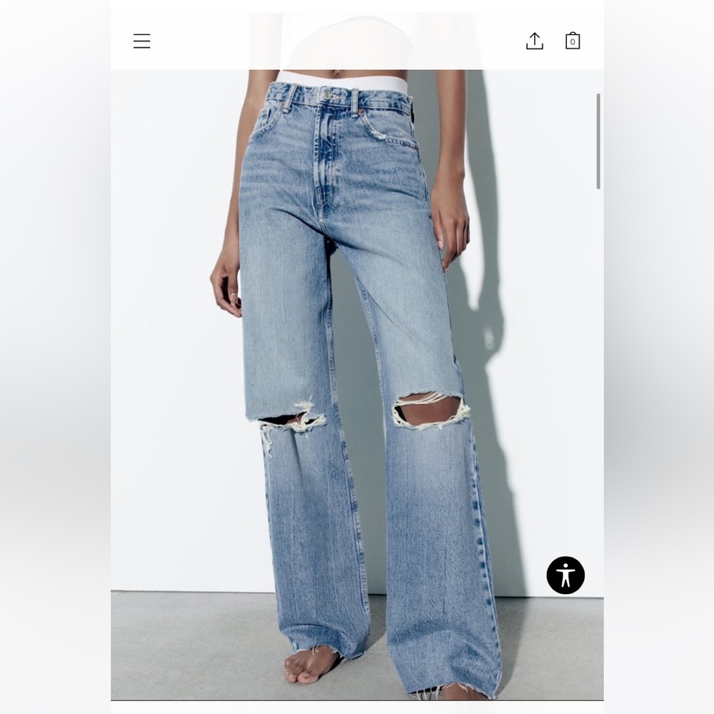 Zara High Rise Wide Leg Jeans | NWT